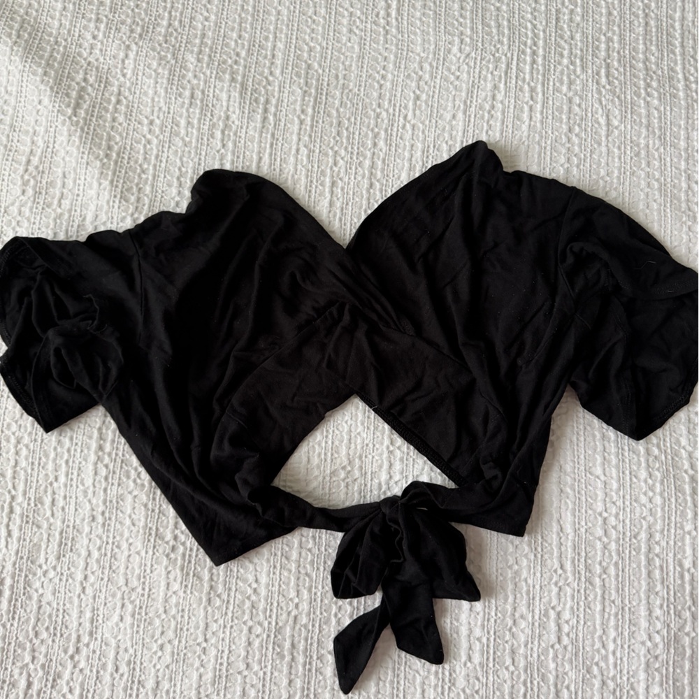 Black Wrap Top